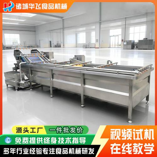 果蔬气泡清洗机 蔬菜清洗流水线 净菜加工腌菜根茎类果蔬清洗设备