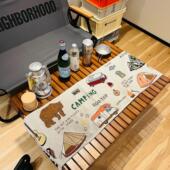 饰个性 camping 文艺布艺餐桌户外露营营地家用桌子书桌桌布装 桌旗