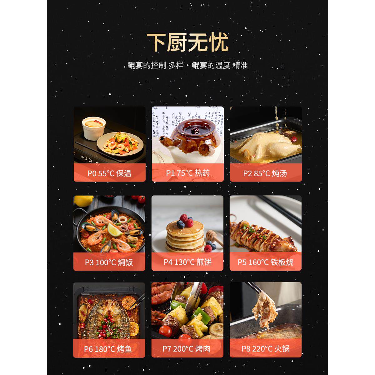 鲲宴多功能不挑锅三网融合远程掌控11档多段加热精准烹饪智能锅