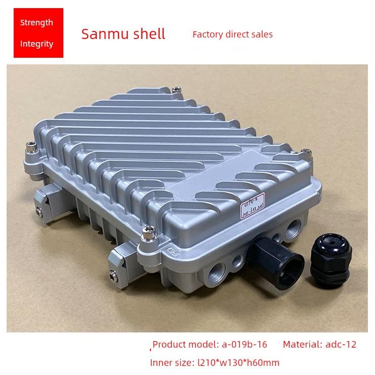 户外压铸铝防水盒无线桥接Ap放大器外壳019B-16与Rj45 210*130*60