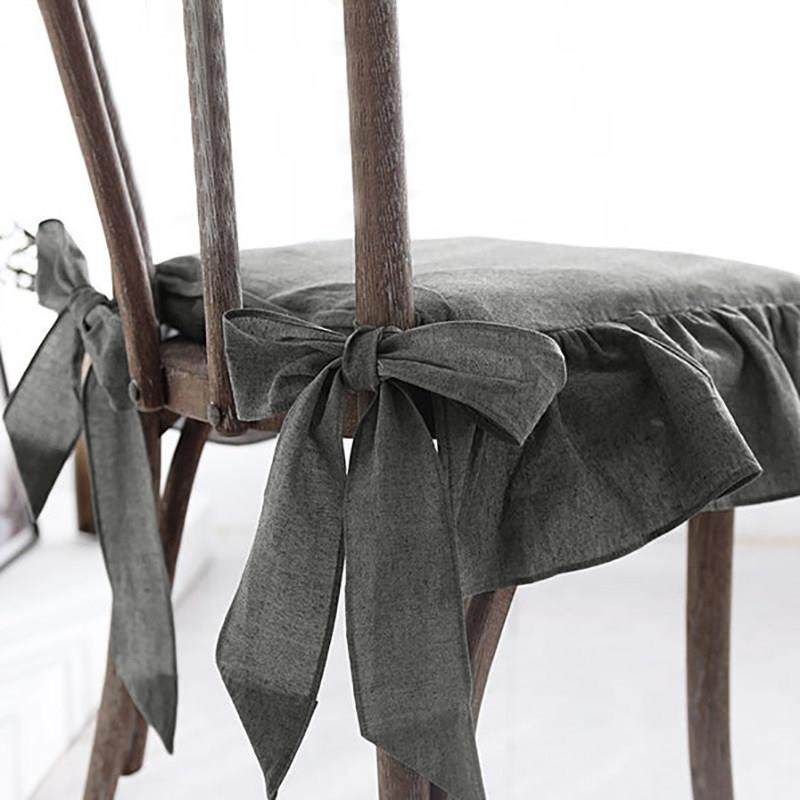 荷叶边亚麻椅子套四季通用纯色布艺记忆棉坐垫套装防滑简约ins风,居家布艺,椅垫,淘宝优惠券,粉丝福利购,淘宝优惠卷