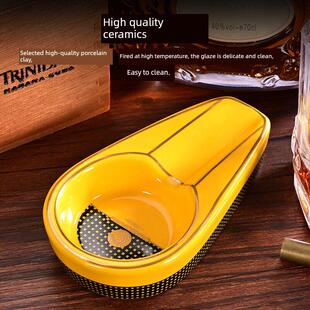 雪茄烟灰缸小号陶瓷家用办公室个性创意潮流便携雪茄专用烟灰缸