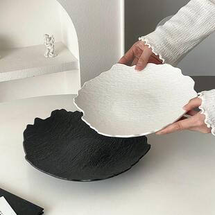 高级感水果盘陶瓷家用客厅茶几轻奢高档艺术感糖果零食点心摆放盘