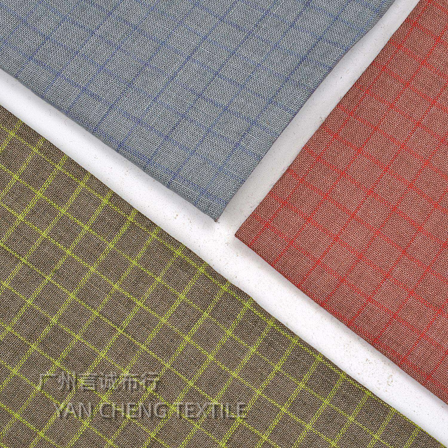 亚麻格子面料14支纯亚麻色织士林色织大格子衬衫连衣裙亚麻面料,纺织面料/辅料/配套,棉麻面料,淘宝优惠券,粉丝福利购,淘宝优惠卷