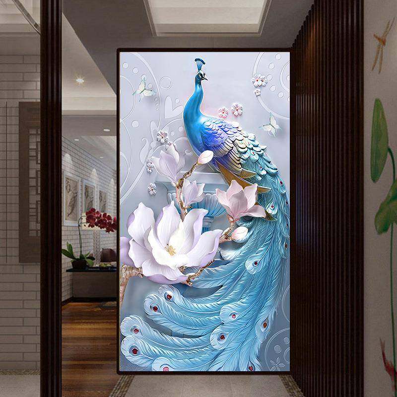 2025新款5D钻石画油画满钻现代客厅贴钻大幅点钻雀之恋十字绣,居家布艺,钻石绣,淘宝优惠券,粉丝福利购,淘宝优惠卷