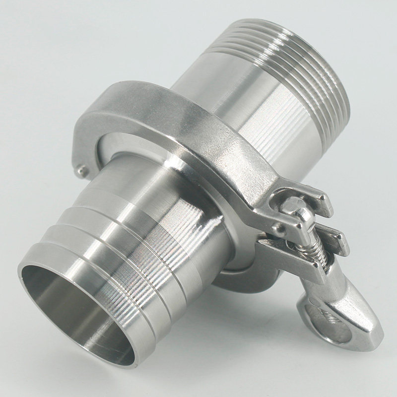 304不锈钢快装外丝内丝宝塔接头套装卫生级快接卡扣法兰卡箍管件