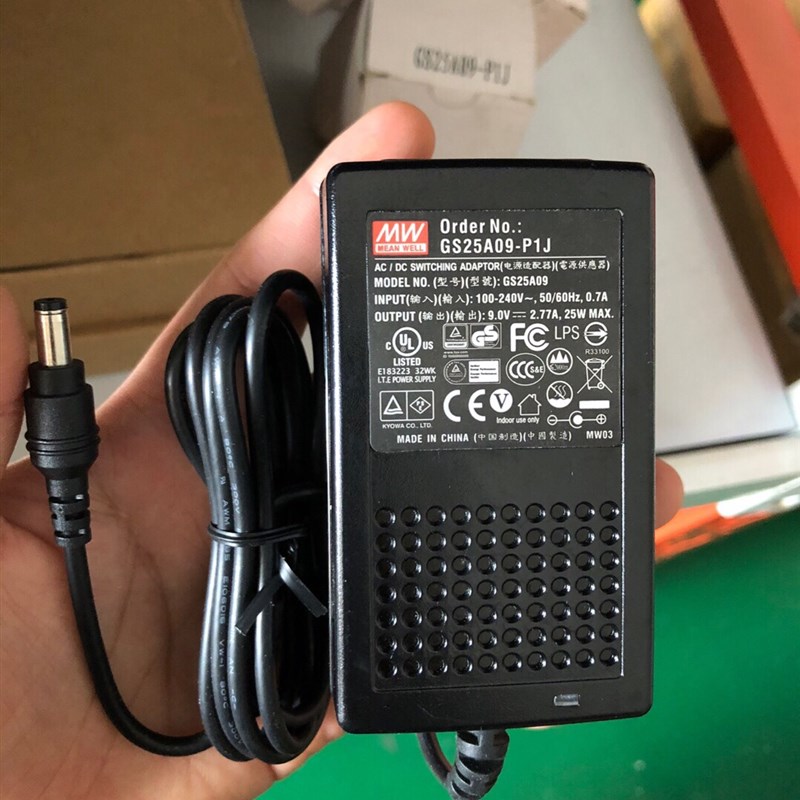 台湾明纬GST25A09-P1J适配器 25W 9V2.77A低漏GST25A05-P1J 5V4A
