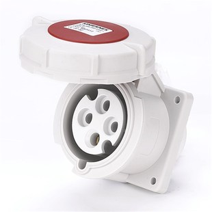 浙江国曼电气MNIEKNES防水工业插头直座MN3432三相3P+PE四孔32A