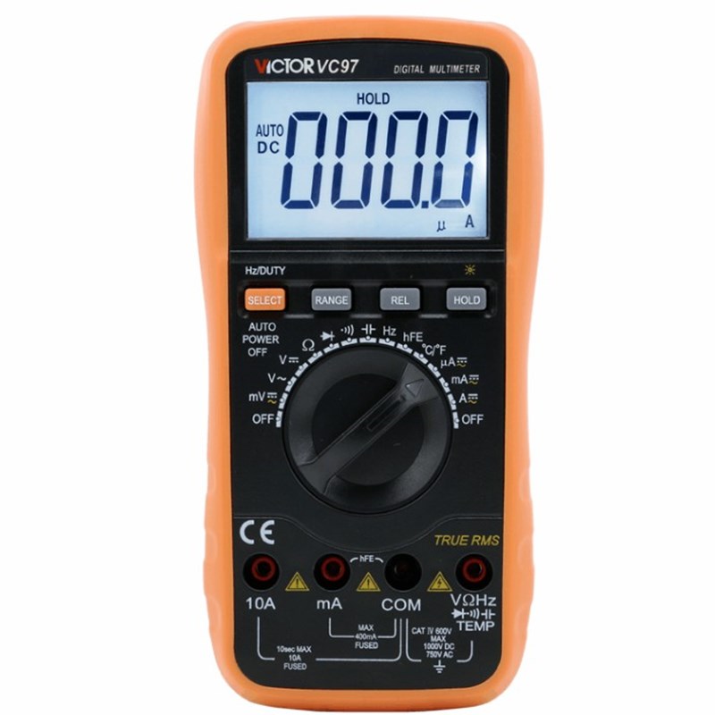 胜利万用表VC97 数字万用表 温度/频率万用表 数字多用表 数显表