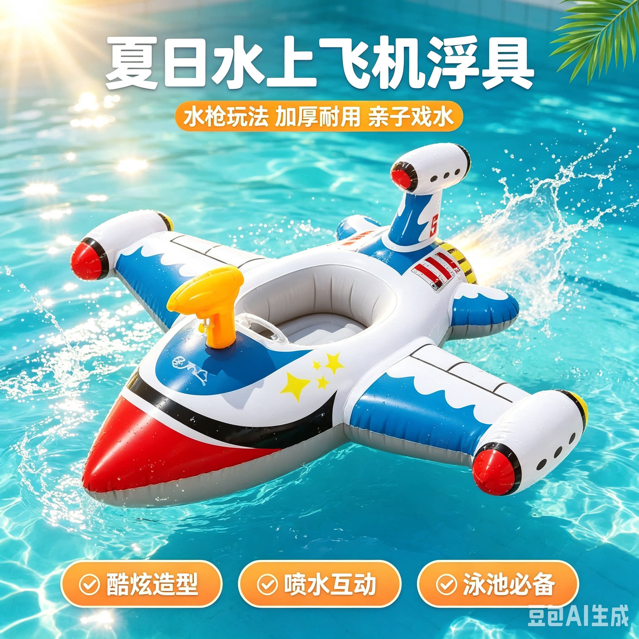 儿童充气坐漂浮乐园游泳圈