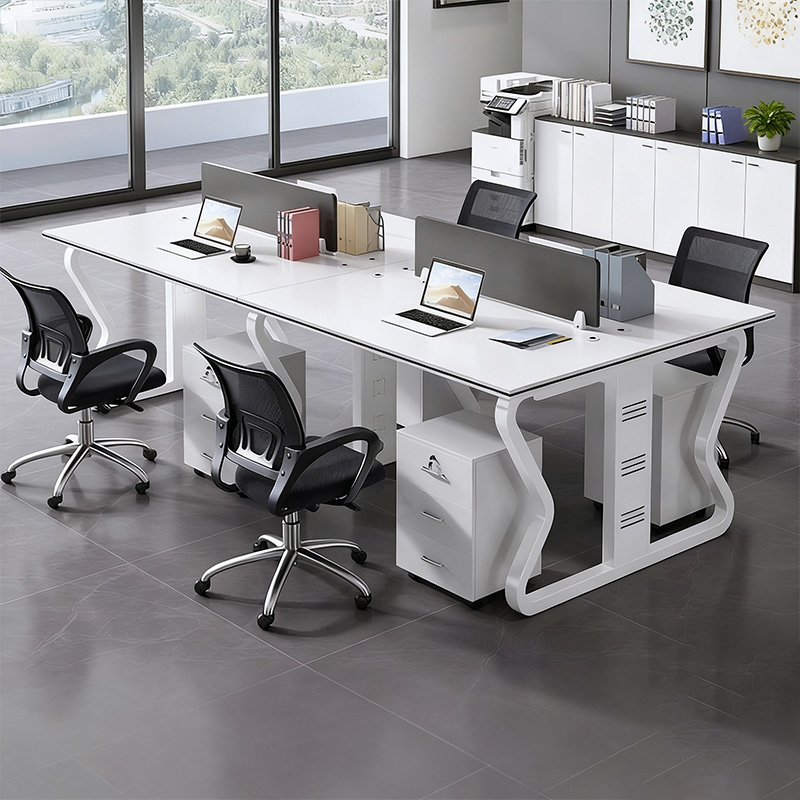 办公桌员工位办公室四六人位屏风电脑桌子工作台职员办公桌椅组合