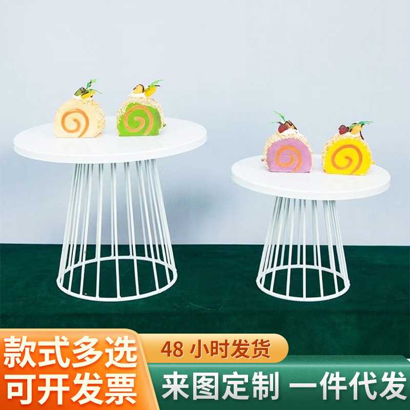 下午茶点心甜品台摆件冷餐茶歇托盘展示架铁艺欧式婚庆铁艺蛋糕架