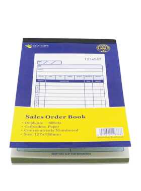 全英文收据RECEIPT2联50份SalesOrderBook国外销售单单据跨境出口