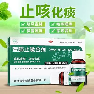 普安康 宣肺止嗽合剂 20ml*6支 药店正品保障