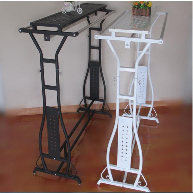铁艺服装货架落地中岛架服装店双杠展示架女装童装店挂衣服架