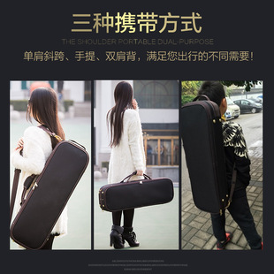 新款小提琴琴盒双肩背成人儿童1/4防水防震小提琴盒锁扣抗压盒子