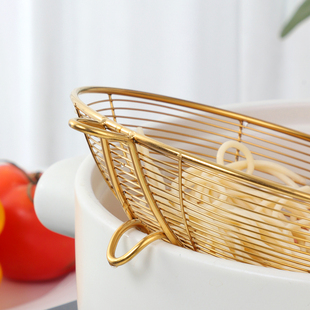 304不锈钢火锅线漏勺家用厨房大号油炸笊篱捞面勺带挂钩过滤网筛