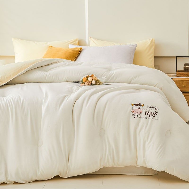 牛奶蛋白纤维被子被芯加厚保暖冬被夏凉被学生宿舍单人被褥春秋被,床上用品,化纤被,淘宝优惠券,粉丝福利购,淘宝优惠卷