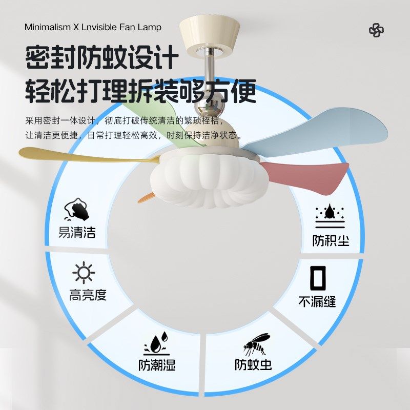 索燕新款吊扇灯吊扇灯客厅灯卧室饭厅灯中古风简约静音护眼包安装,家装灯饰光源,风扇灯,淘宝优惠券,粉丝福利购,淘宝优惠卷