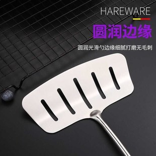 黑檀木316不锈钢煎鱼铲子翻鱼大铲大号烙饼沥油铲