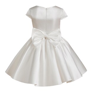 小女孩白色钢琴演出服女童小提琴演奏礼服婚礼花童公主裙学生比赛