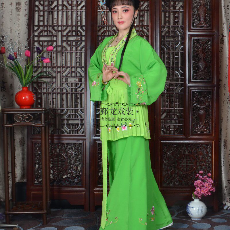 新款戏曲古装演出越剧黄梅戏村姑丫头宫女服五女拜寿丫鬟夏莲服装