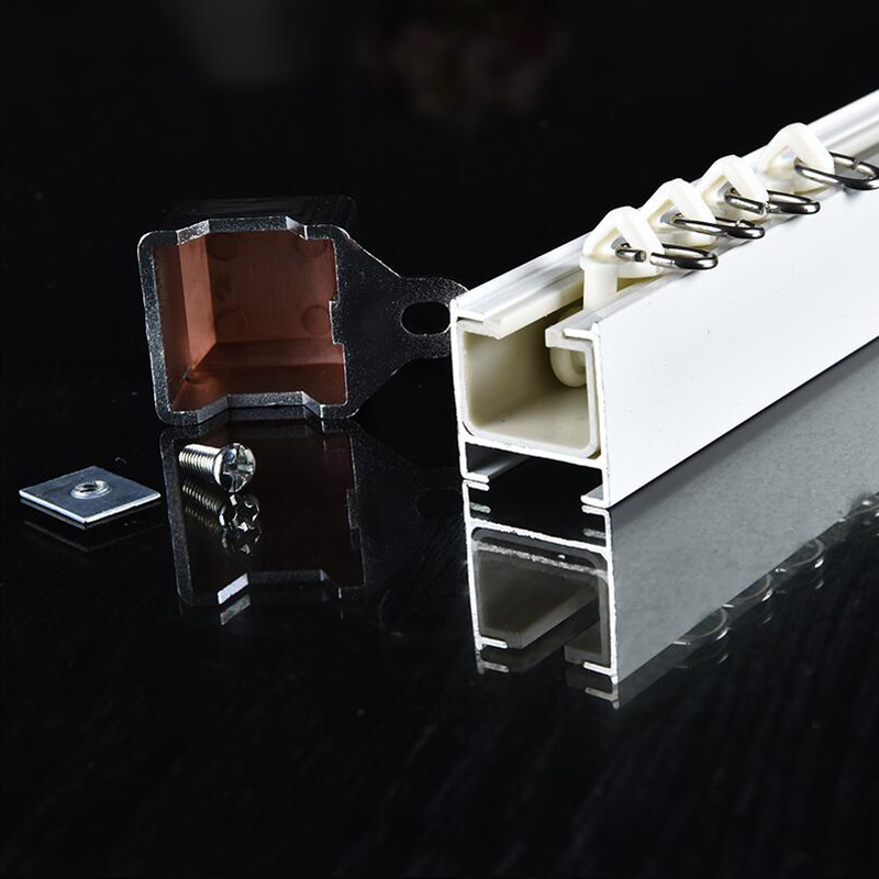 新疆窗帘静音轨道铝合金高强度直轨单轨双轨乌鲁木齐包邮安装