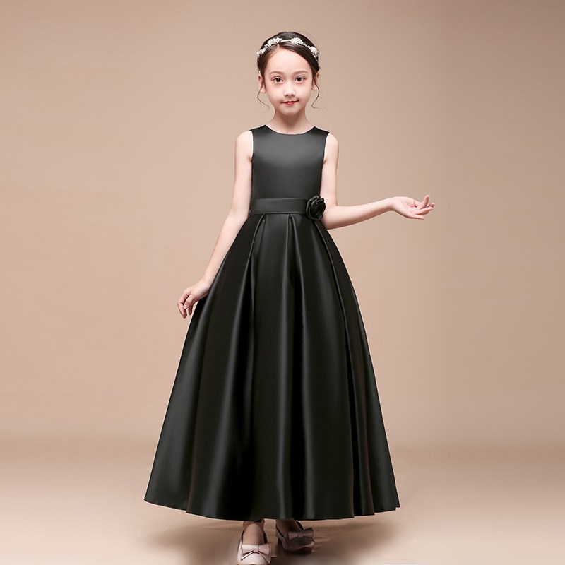 女童小提琴演奏气质洋气长款公主裙儿童钢琴演奏主持人演出礼服女
