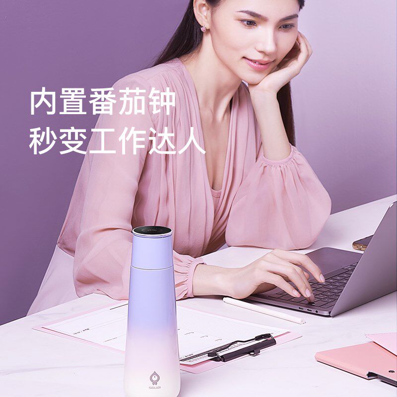 小水怪保温杯智能水杯显示温度提醒喝水刻字定制新款高级七夕杯子