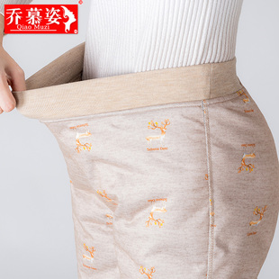 妈妈羽绒裤中老年新款绒裤内穿防寒保暖棉裤奶奶冬装高腰打底裤子