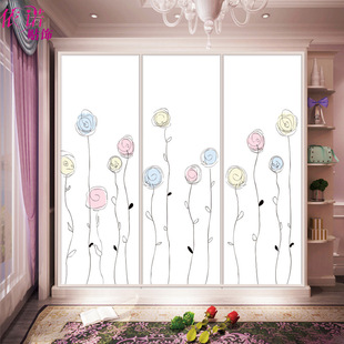 衣柜贴移门衣柜门推拉玻璃门柜门贴纸橱柜子改造翻新侧面装饰自粘