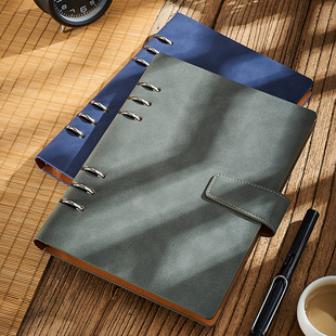 A5活页笔记本子可拆卸替换芯简约大学生日记本高档商务办公工作会