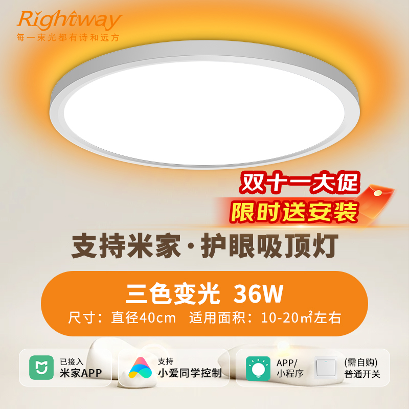 睿特唯超薄护眼吸顶灯/起夜/伴睡