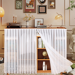 开放式衣柜遮挡衣帽间防尘帘全封闭拉帘布柜子无门纱帘隔断帘防尘