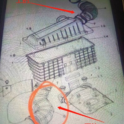 适配帅客空滤进气管 东风风神S30H301发动机空气连接管弯头软管