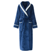 加长款 秋冬季 法兰绒浴袍女 加大码 贝贝绒睡衣冬天 加厚情侣睡袍男