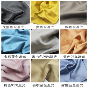黑色全遮光窗帘卧室2023新款阳台飘窗强隔热防晒挂钩式暗室遮阳布