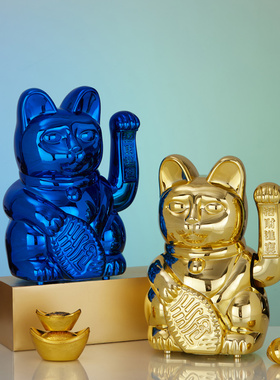 招财猫自动招手摆件收银柜台开业生意兴隆家居客厅装饰品发财猫礼
