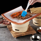 烤肉陶土炉子木炭烧烤碳炉适用 迷你土碳炉家用 网红瓦片烧烤 老式