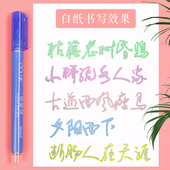 双线轮廓笔闪亮彩色标记学生用多色荧光套装 小学生专用珠光双色手