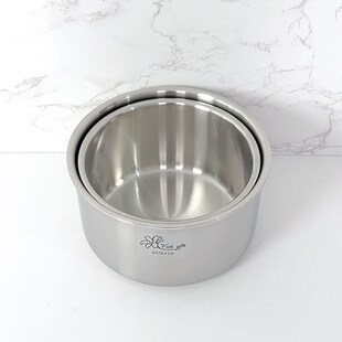 316不锈钢盆子汤盆加厚火锅盆炖盅食物加热电磁炉通用1618cm