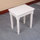 美甲凳诊所医院凳子化妆凳白梳妆凳换鞋 凳加厚实木餐桌椅实木方凳