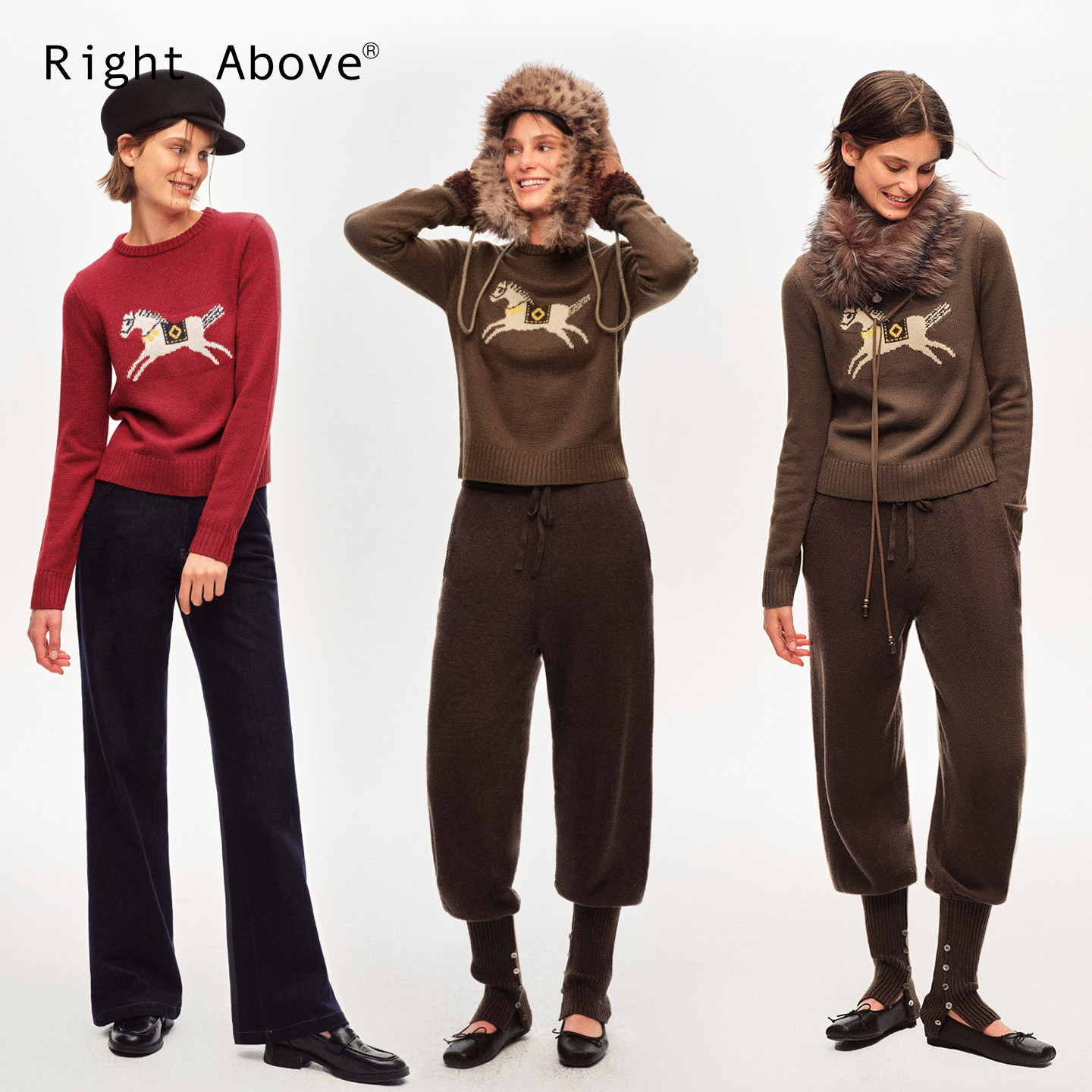 Right Above马年限定「马上有钱」小马刺绣套头毛衣50羊毛针织衫,女装/女士精品,毛针织衫,淘宝优惠券,粉丝福利购,淘宝优惠卷