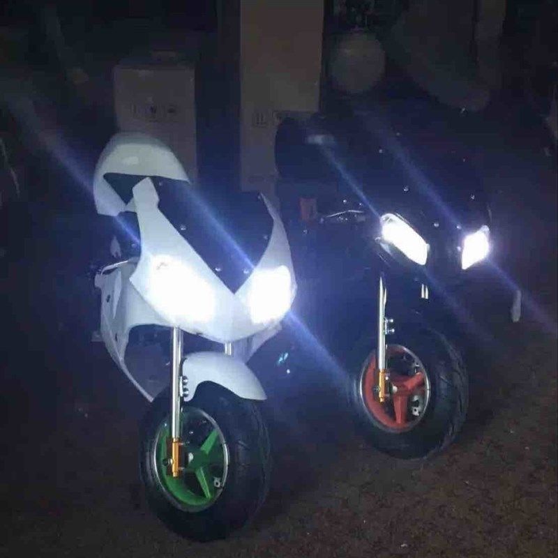 带灯款小跑车 49cc迷你摩托车 小趴赛车二冲程电启动小摩托