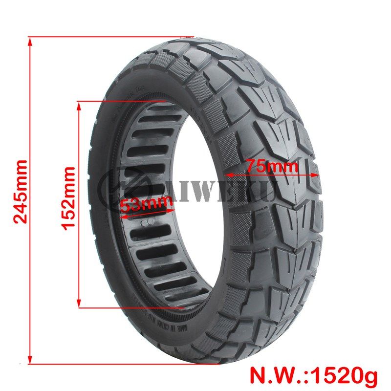 10x2.75越野实心胎10寸Kugoo 轻弹蜂窝免充气电动滑板车10X2.75轮