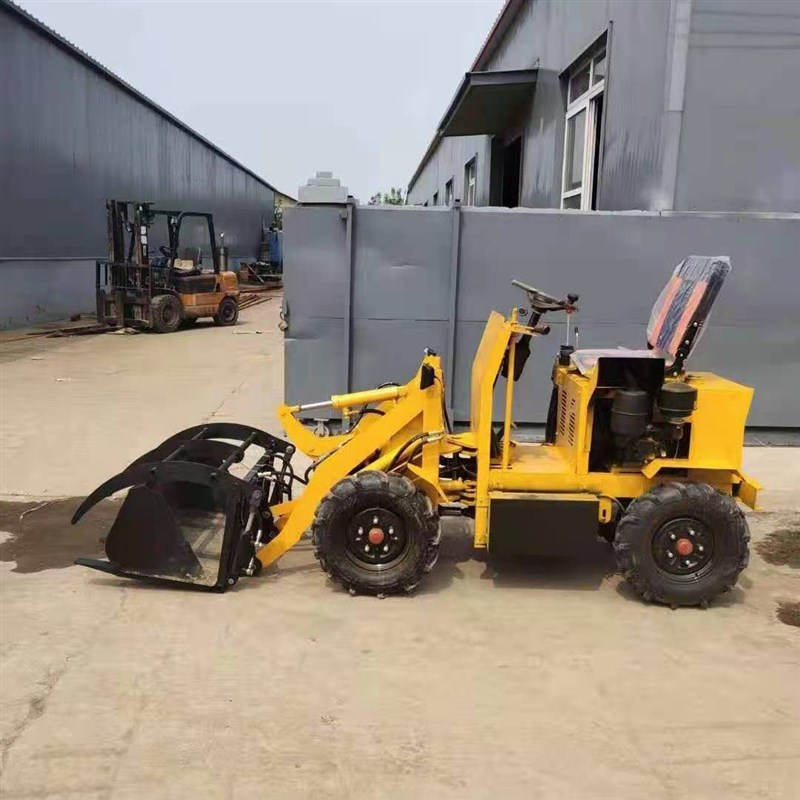 电动四驱小铲车 工程家用农用推土机装载机 全国可发