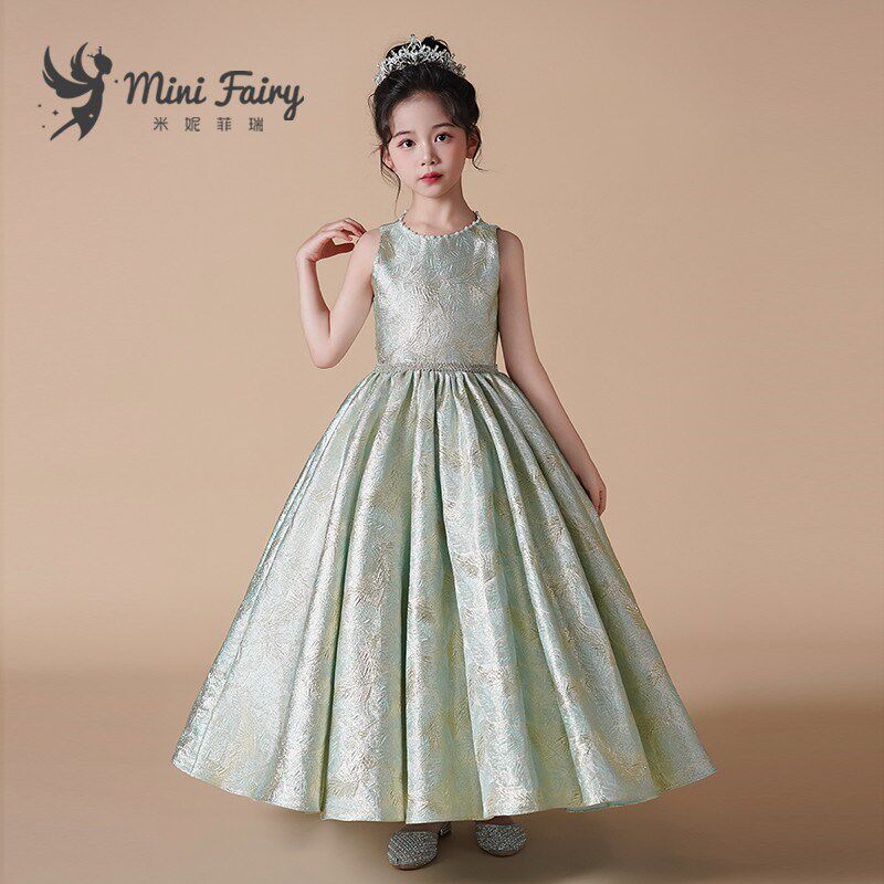女儿童高端宴会主持人晚礼服轻奢钢琴演出服生日公主裙小提琴演奏