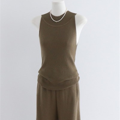 秋装搭配一整套高级感羊毛混纺针织外套背心裤子早秋穿搭套装三件