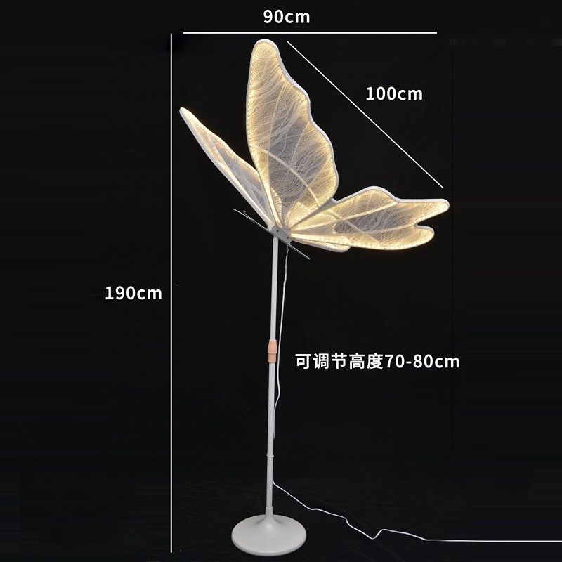 婚庆发光道具蝴蝶翅膀挂件吊顶装饰婚礼舞台吊灯T台铁艺路引摆件