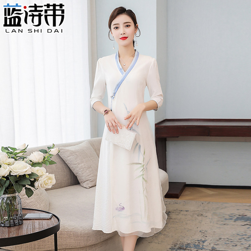 改良汉服中国风旗袍禅意唐装茶服中式服装古装日常可穿禅服女仙气
